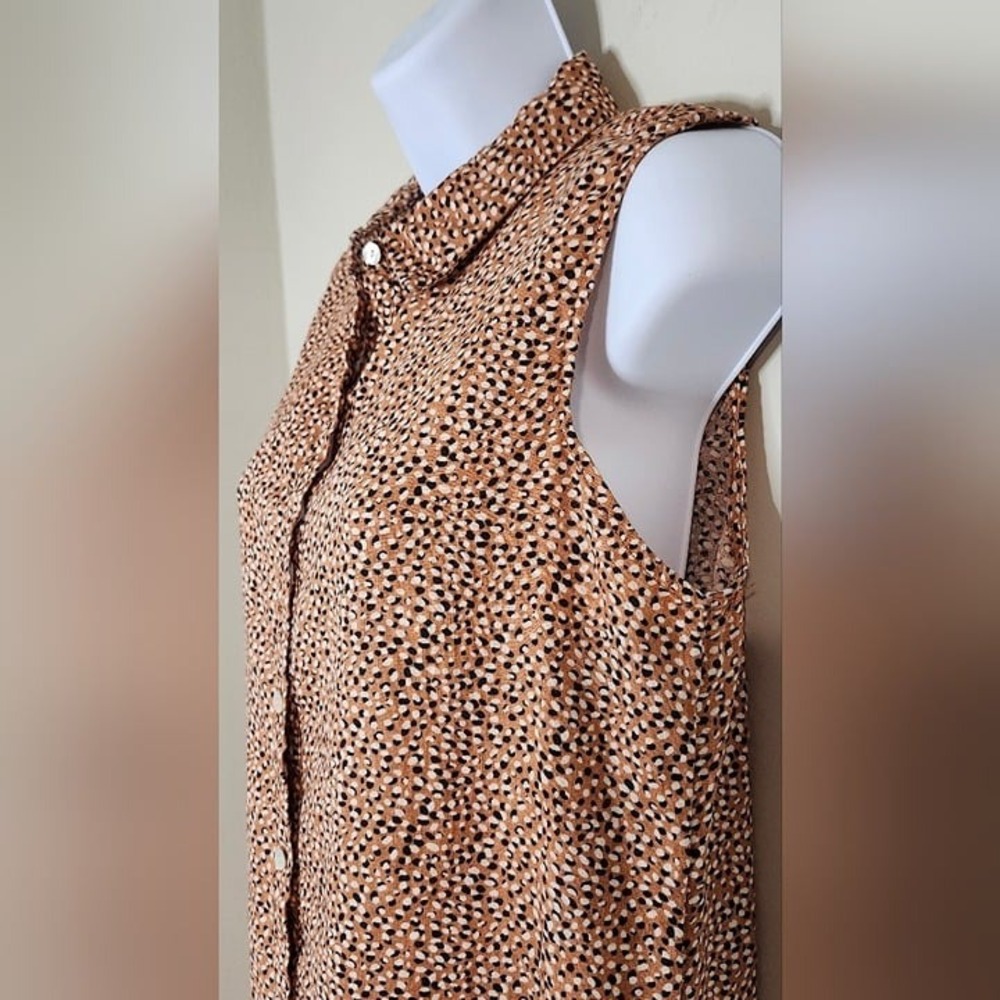 Tahari 100% Linen Sleeveless Shirt Dress Womens Small Coastal Summer Resortwear - Picture 5 of 7